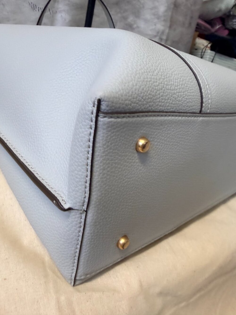 Tory Burch Perry triple-compartment tote - feather gray - Picture 5 of 12